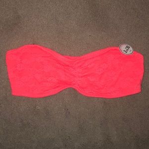 Pink Victoria’s Secret Neon Pink Bandeau Bra